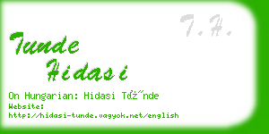 tunde hidasi business card